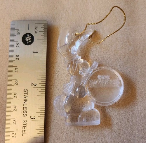 Six 1992 Energizer Bunny Clear Plastic Christmas Ornaments - Picture 5 of 7