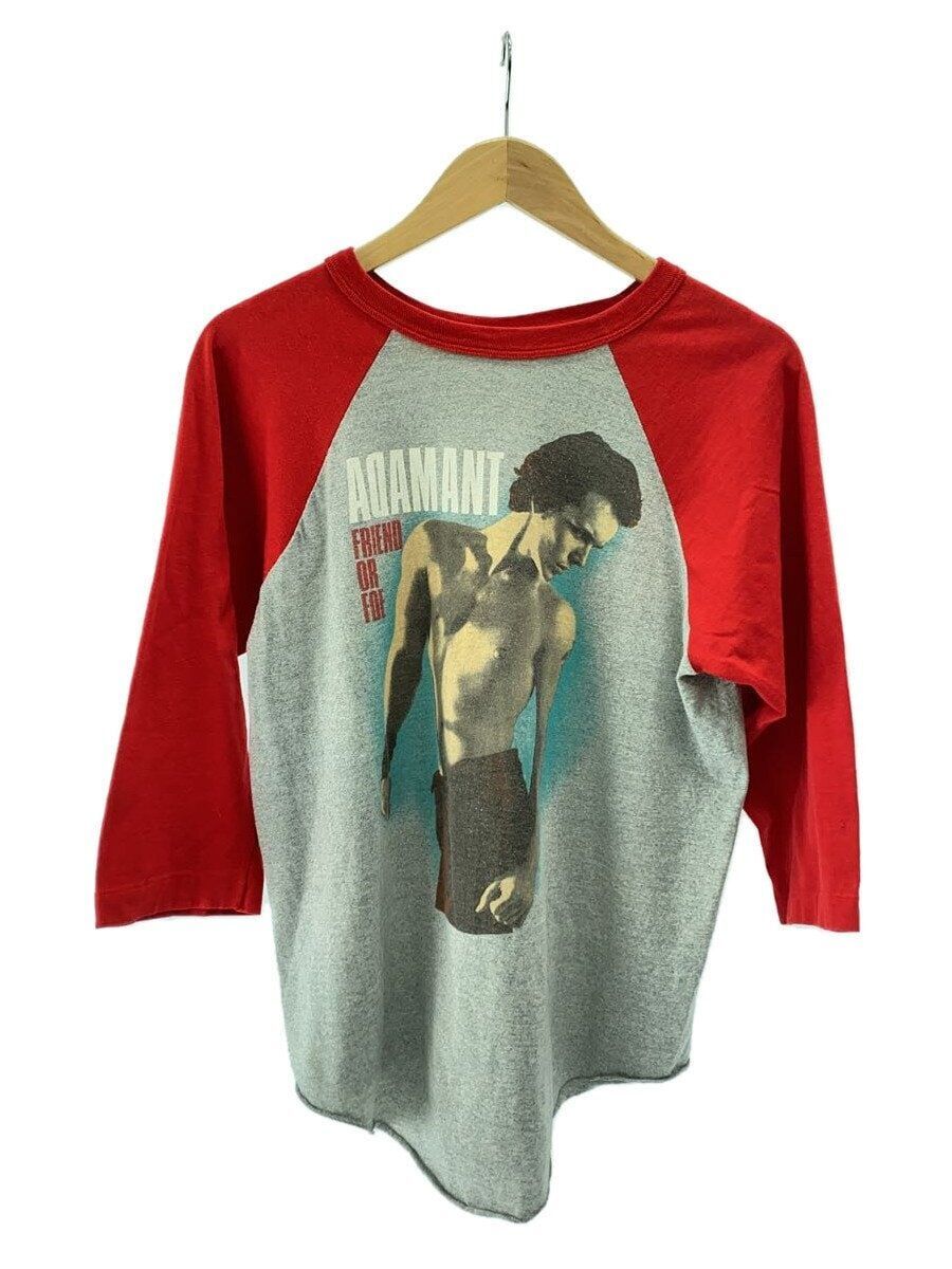 ALTRA T shirt altre marche L cotone rosso tinta unita anni 80 ADAM ANT USA TOUR 83 usata