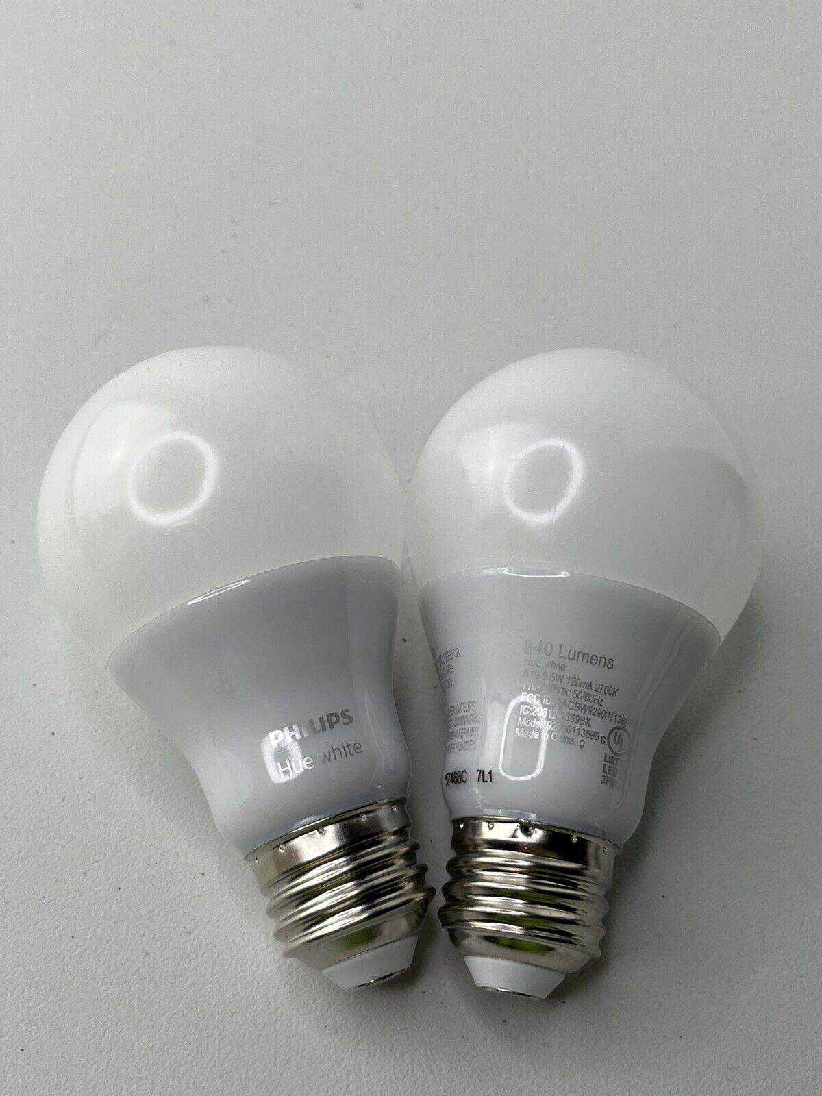 Philips Hue White A19 Smart Bulbs 2 Pack