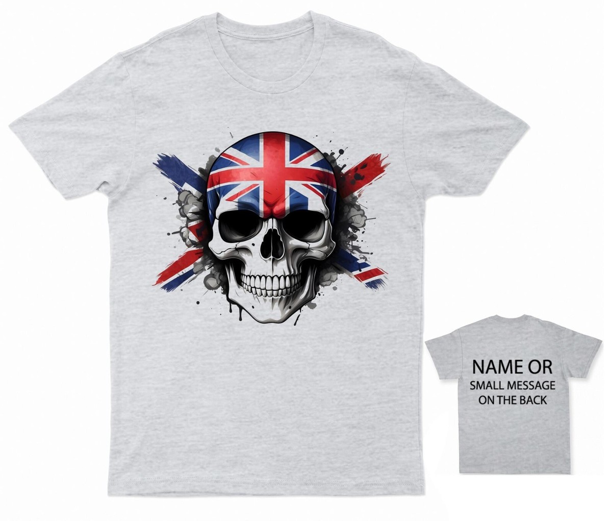 Union Jack Skull Flag T Shirt Artistic Union Jack Skull T-Shirt