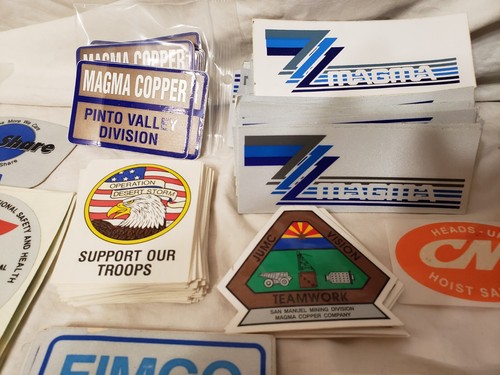Mining Sticker Lot About 200 Some Reflective Union, Magma, Safety, etc. Decals - Picture 10 of 12