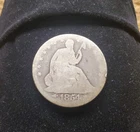 1854 Seated Liberty Half Dollar 50c Circulated