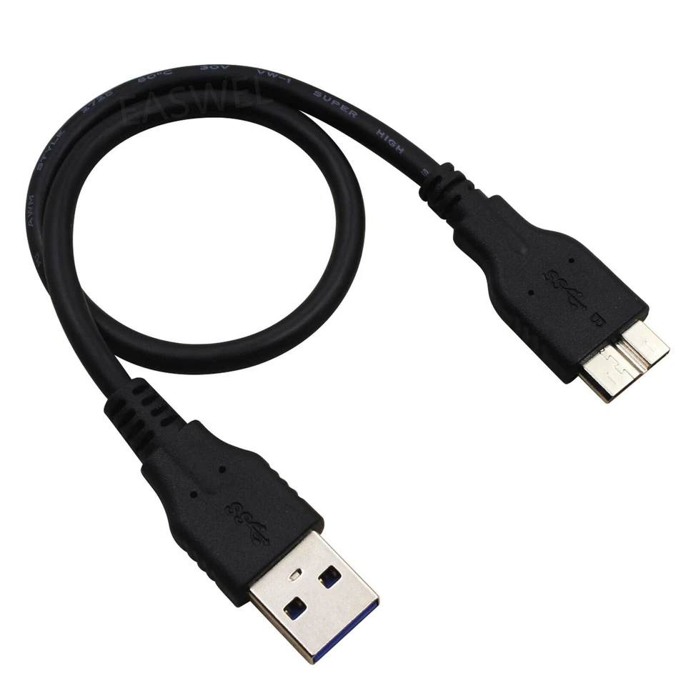 Micro USB 3.0 Cable High Speed Data SYNC For HDD Portable External Hard Drive - Image 3 of 4