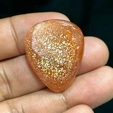 37.70 Cts Natural Sunstone Cabochon Gemstone Pear Shape Wholesale Loose Gemstone