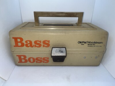 Vintage Bass Boss 6850 Old Pal Wood stream Tackle Worm Box