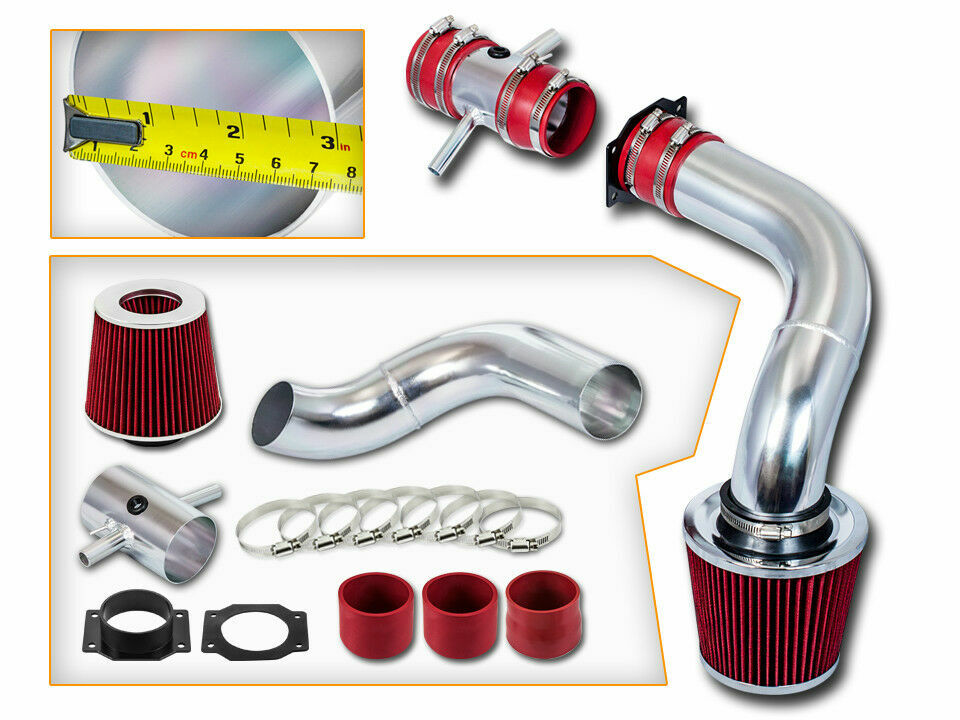 3" RED JDM Cold Air Intake Racing System + Filter For 9599 Maxima 3.0L