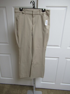 Old Navy Misses  High Waisted Flare Pixie Pants SZ 12P   Mocha Taffy TAN  NWT