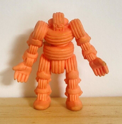 80's M.U.S.C.L.E. Men Big Radial Kinkeshi Kinnikuman Figure Eraser Orange