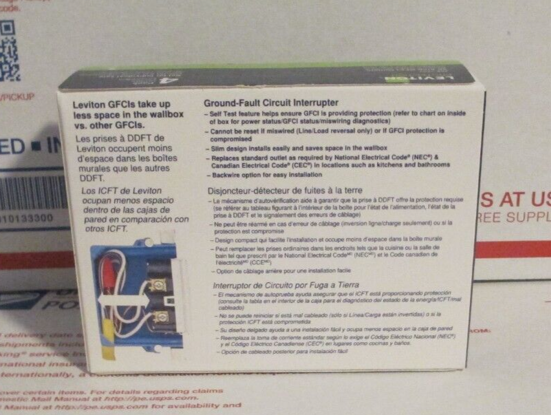 LEVITON GFNT24W GFI GFCI 20A OUTLET WHITE 4PACK 78477942161 eBay