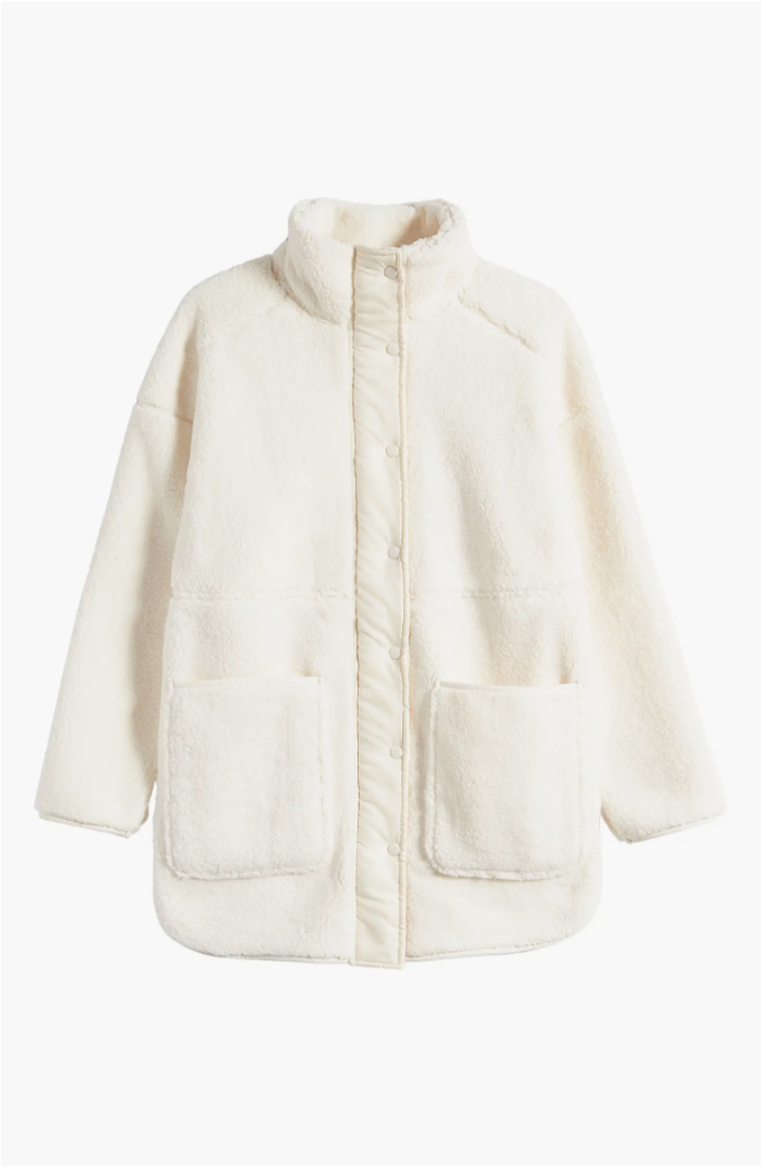 white jacket 韓国 NEW, Zella Cozy Faux Shearling Jacket in Ivory SZ XL #T2962 | eBay