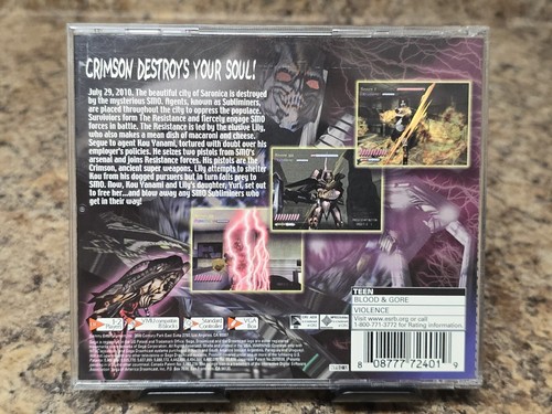 Death Crimson OX (Sega Dreamcast, 2001) Authentic & Complete! - Picture 4 of 24