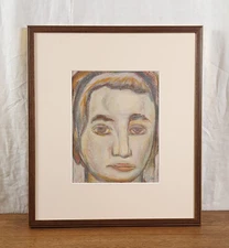 Female Portrait, Original Pastel Painting, Artist Kozlyanin