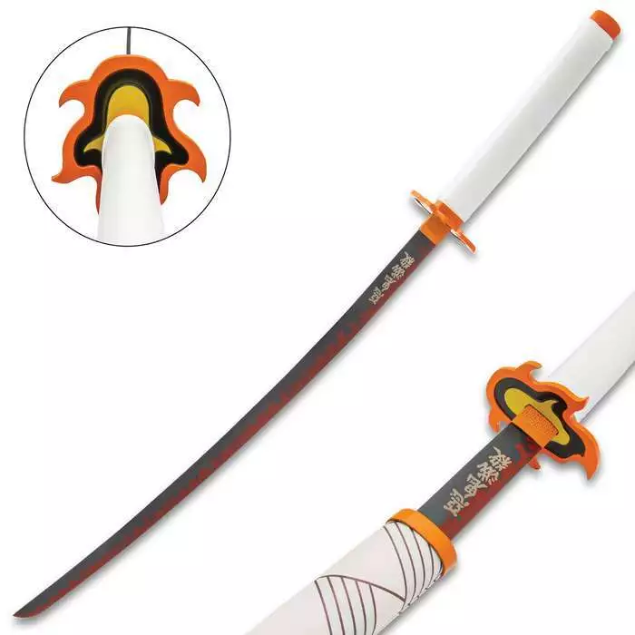 Handmade Anime Katana Demon Slayer Kyojuro Rengoku Nichirin Sword