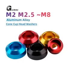 M2-M8 Aluminum Cone Cup Head Washers Anodised  Gasket Load Spreading Cone Washer