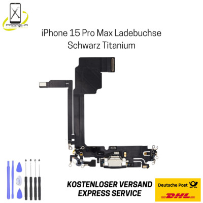 Original Apple iPhone 15 Pro Max Ladebuchse Titan Schwarz Dock Connector  NEU
