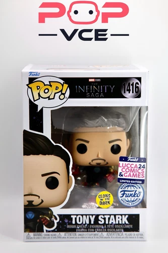 Tony Stark 1416 Funko Pop! Marvel Lucca Comics Games 2024 LIMITED EDITION GITD