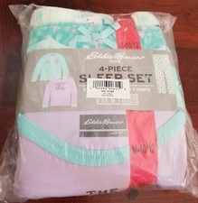 BRAND NEW Eddie Bauer Kids Unisex 4 Piece Pajama Set in Medium 