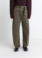 Lemaire Twisted Belted Pants Moss Green Size S