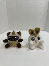 Zuru Rainbocorns Puppycorn, Bunnycorn - Small Round Plush Lot Of 2