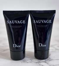 2x SAUVAGE DIOR Men's After Shave Balm, Aftershave, Travel Tube, 1.7 oz. 50 ml