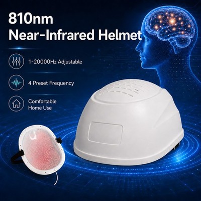 810nm PBM Brain NIR Light Therapy Helmet for Improved Memory, Focus & Migraine