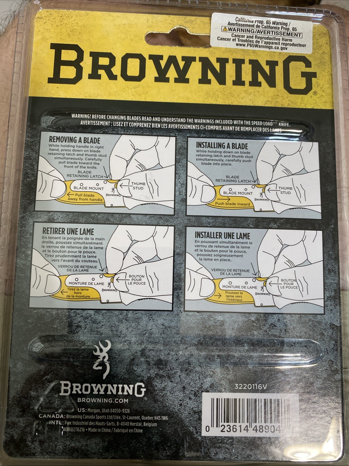 Browning Knives Replacement Blades Tactical 3220116V New in Packge