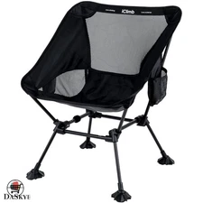 Breathable Folding Camping Chair with Anti-Sinking Legs - Supports 330 lbs