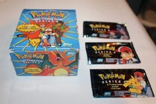 Empty 2000 Pokemon Topps Series 2 Booster Display Box w 3 packs Collectible HTF