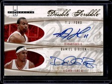 2007-08 Fleer Hot Prospects T.J. Ford Daniel Gibson Double Scribble Auto #/25