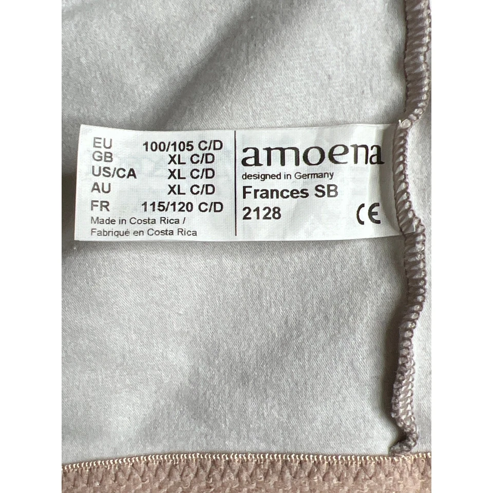 Sujetador Amoena Frances SB talla XL rosa/gris cierre frontal sin cables sin relleno Foto 4 de 4