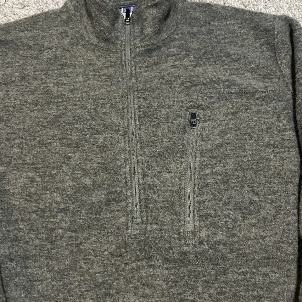 Ibex 1/2 Zip Sweater Men’s Large New Zealand Merino Wool Blend Brown USA - Image 2 of 4