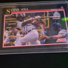 Score 1991 Sammy Sosa #256 Chicago White Sox Base Set Baseball Card DOB ERROR