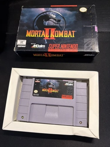 Mortal Kombat II (Nintendo SNES, 1994) In Box  