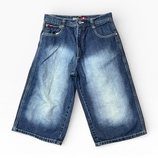 Southpole Mens Boys Baggy Denim Shorts Y2K Streetwear Size 16/28 Y2K Skater Hip