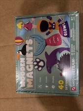 Wooden Magnets Painting Kit Glow in The Dark Arts Crafts Paint Kit For Kids DTY