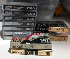 NEW Lot Of 12 Maxell Communicator Series C60 & XLII 90 TDK Audio Cassette Tapes