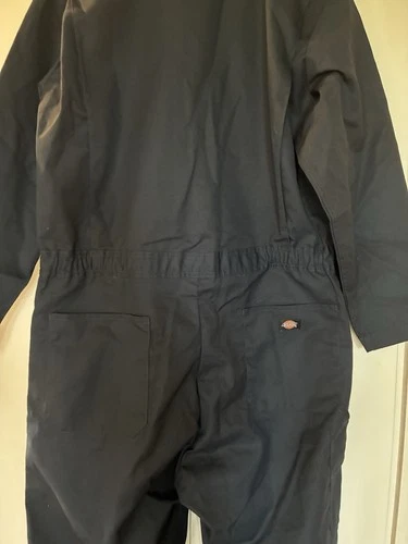 Dickies Navy Twill Work Coveralls XL  Full Zip Relaxed Straight Leg MPN 48611DN image 6