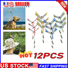 12PCS Fake Dragonfly Clip, Natural Organic Concept Deer  Horse Fly-DeterrentTL