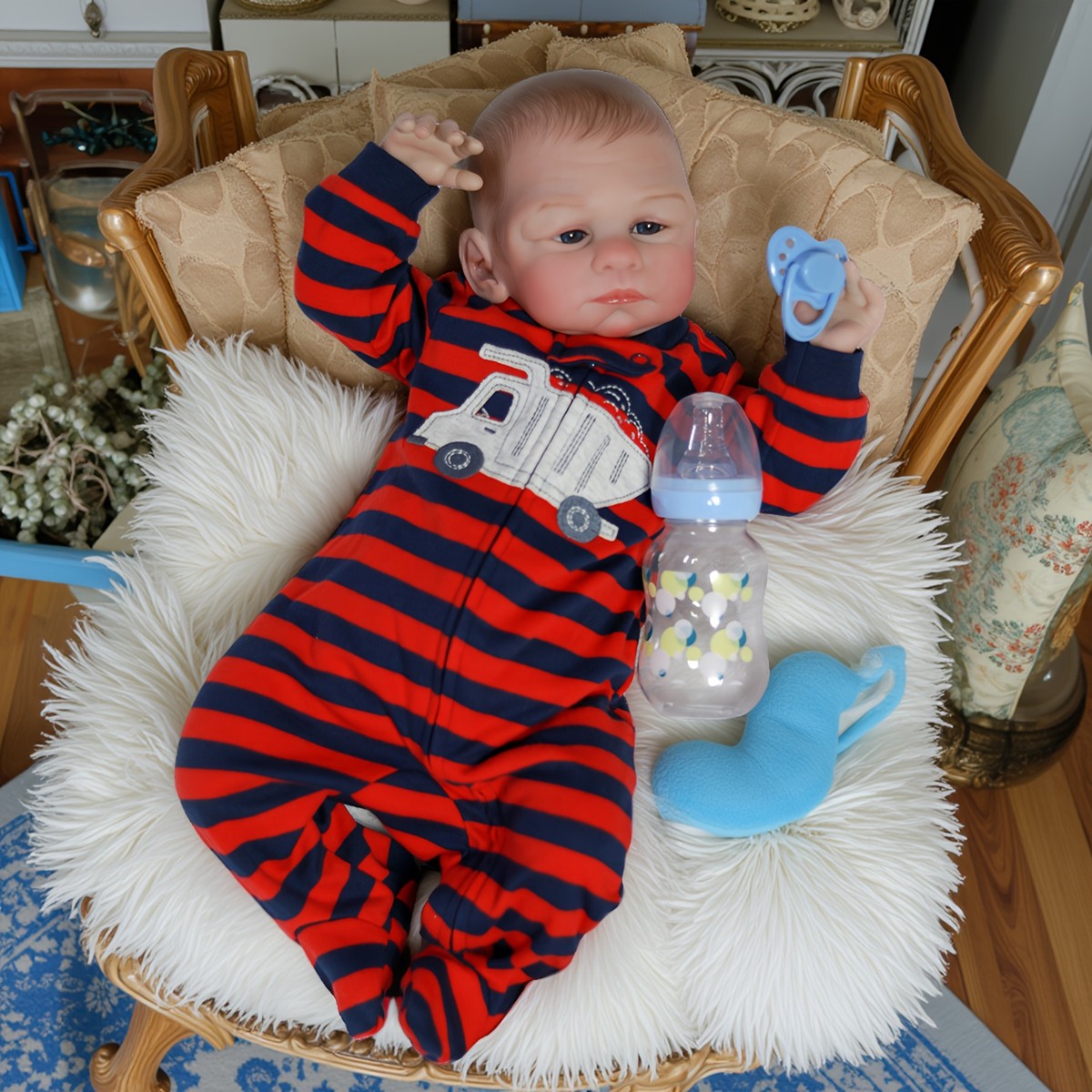 Real Lifelike Newborn Boy Doll Vinyl Silicone Gift