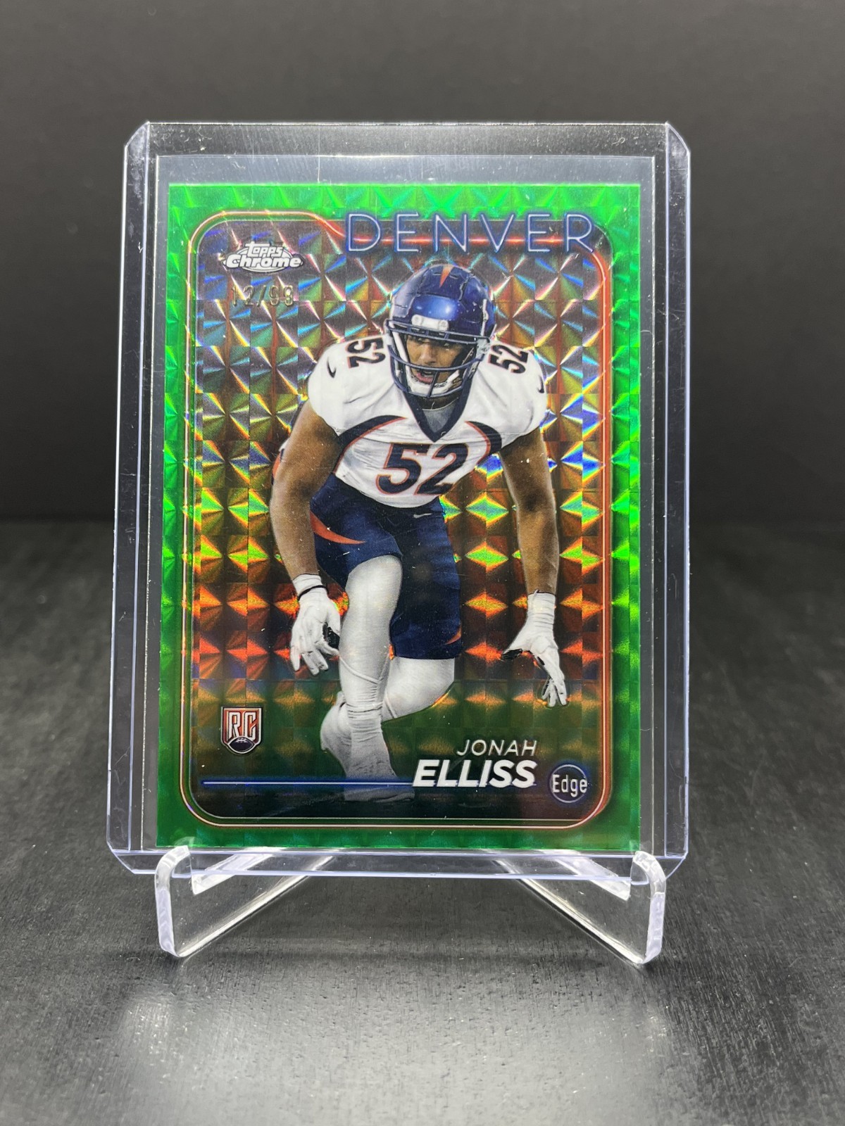 Jonah Elliss Topps Chrome #258 Green Geometric