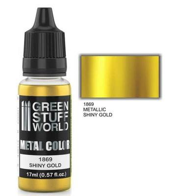 Green Stuff World - Metallic Paint Shiny Gold 1869 for Models and Miniatures
