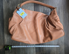 Antonio Melani Tan Large Hobo Shoulder Bag Go...