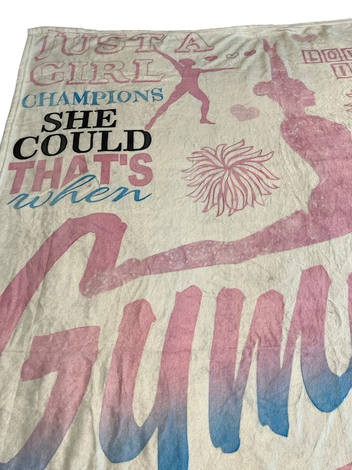 Manta de gimnasia 59x51 pulgadas blanca tamaño completo sofá sofá regalo para niñas Foto 2 de 4