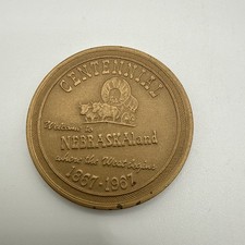 Welcome to Nebraska Land Centennial 1867-1967 Bronze Medal Coin HH1