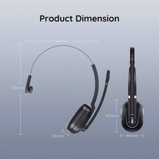 EKSA On Ear Headset Bluetooth Schwarz Noise Cancelling Mikrofon - Wie Neu – Bild 11