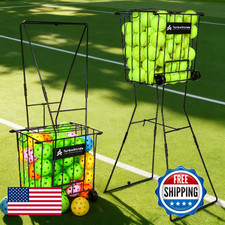 TurboStride Portable Tennis Ball Hopper, Pickleball Picker, Large Capacity, No A