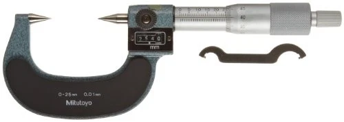Mitutoyo 142-201 Point Micrometer  Mechanical Counter Model  Ratchet Stop