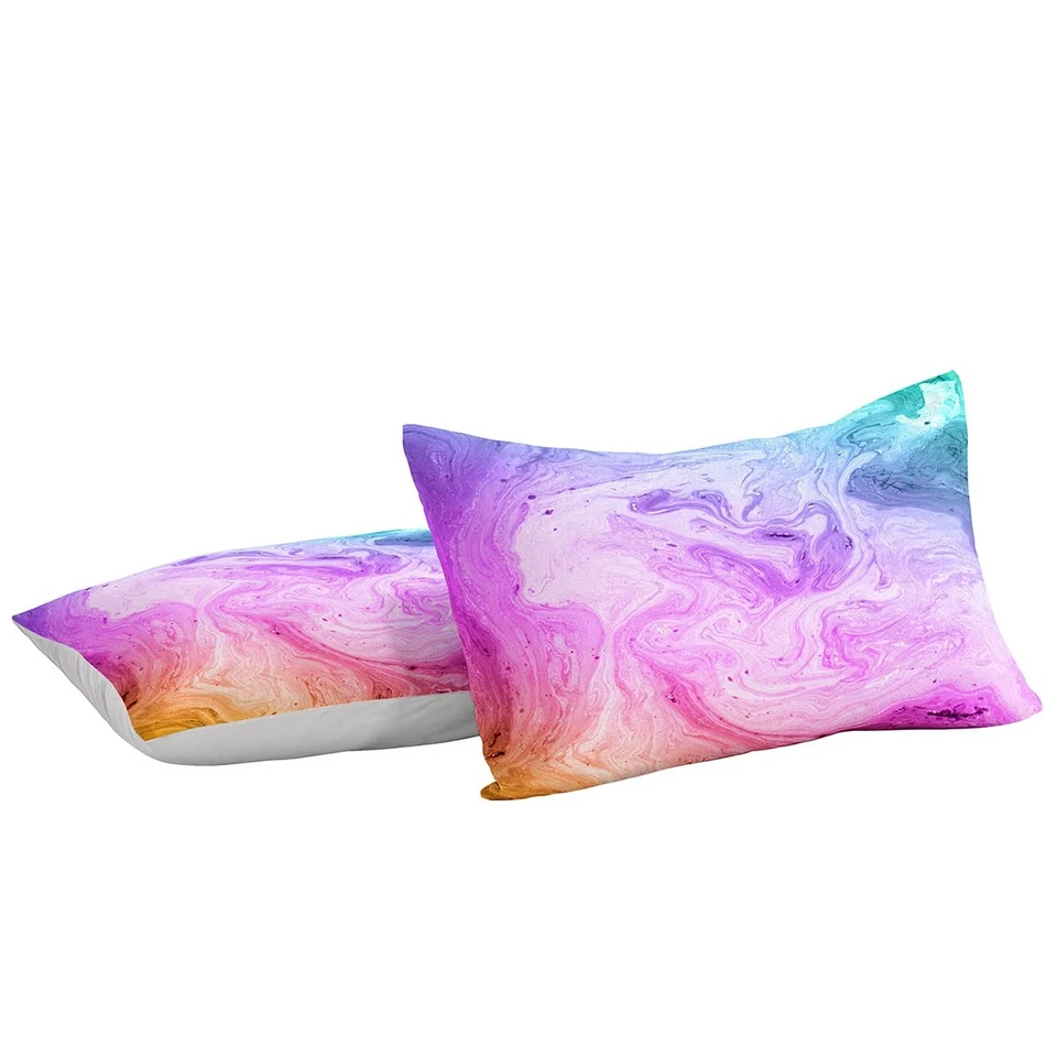 Juego completo de edredón de mar costero lris estrella de mar coral playa tema Foto 3 de 4