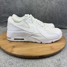 Nike Air Max 90 Shoes Youth Size 5Y Triple White Leather Cushion CD6894-100
