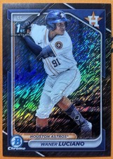2024 1st Bowman Chrome Black Shimmer Refractor #02/10 Waner Luciano SSP RARE